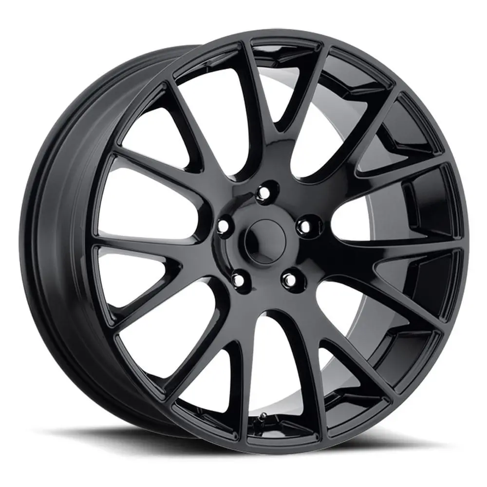 22X10 Gloss Black Hellcat Style Wheels For Jeep Grand Cherokee (Fr70, 5X127, +45 Offset) 1