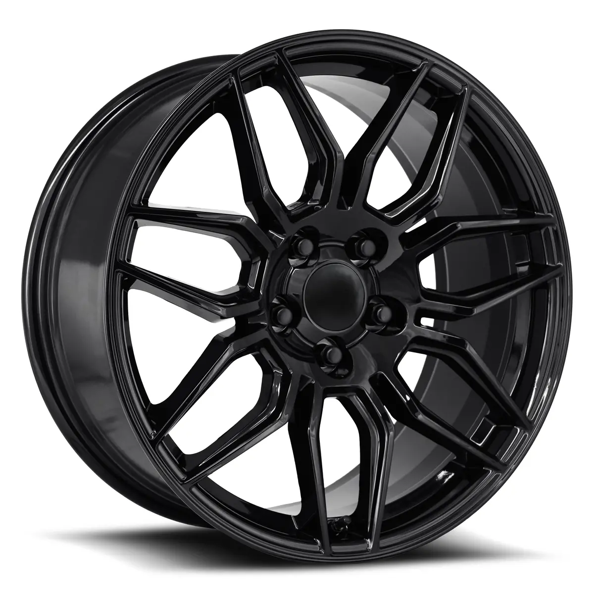 19X8.5 Fr 401 C8 Z06 Gloss Black (5X120 / +40Mm Offset) 1