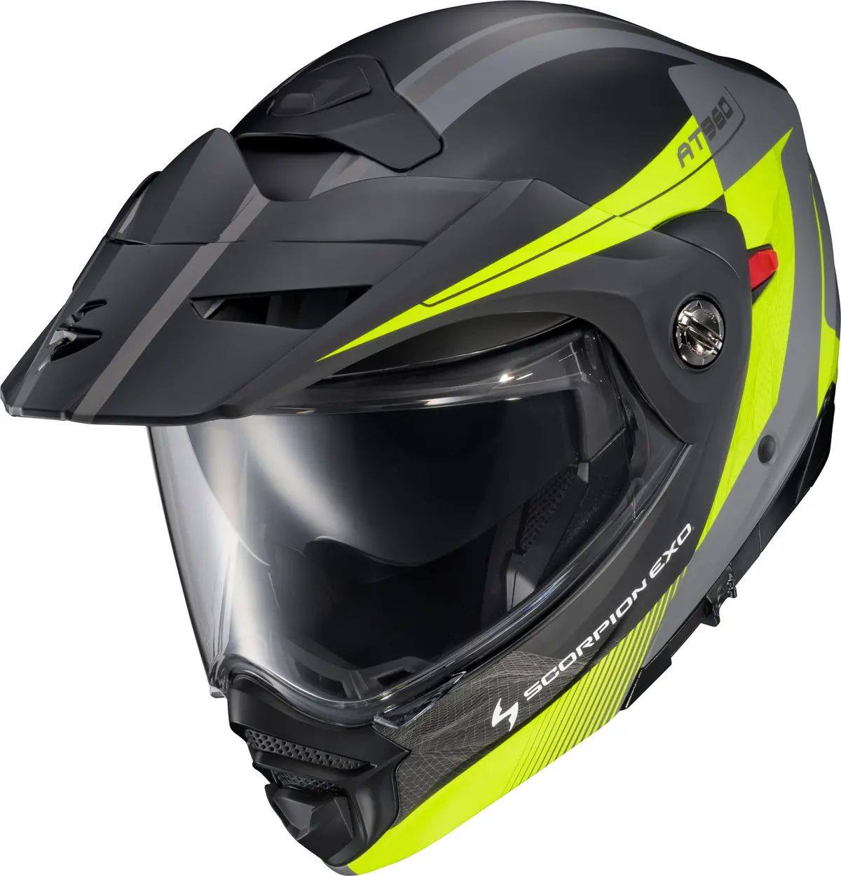 Scorpion Exo Part 96-2048 Exo At960 Modular Helmet With Hi Vis And Grey Finish 1