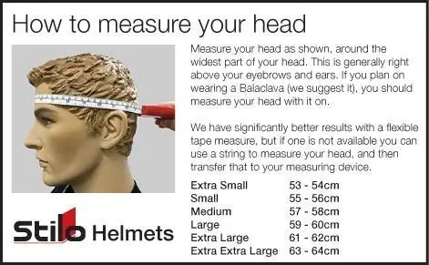 Stilo Helmet Size Chart 1