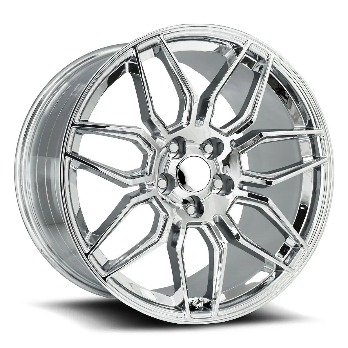 20X12 Chrome C8 Z06 Style Wheels For Corvette (Fr401, 5X120.65Mm, +59 Offset) Alloy 1