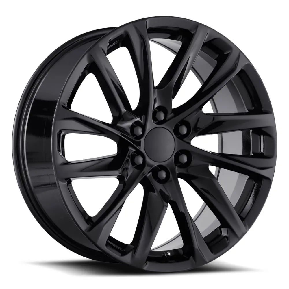 24X10 Gloss Black Escalade 12-Spoke Style Wheels (Fr98, 6X139.7, +31 Offset) 1