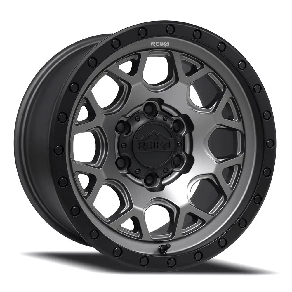 17X9.0 Aluminum Wheel With 6X139.7 Bolt Pattern - Gunmetal Grey / Satin Black Ring 1