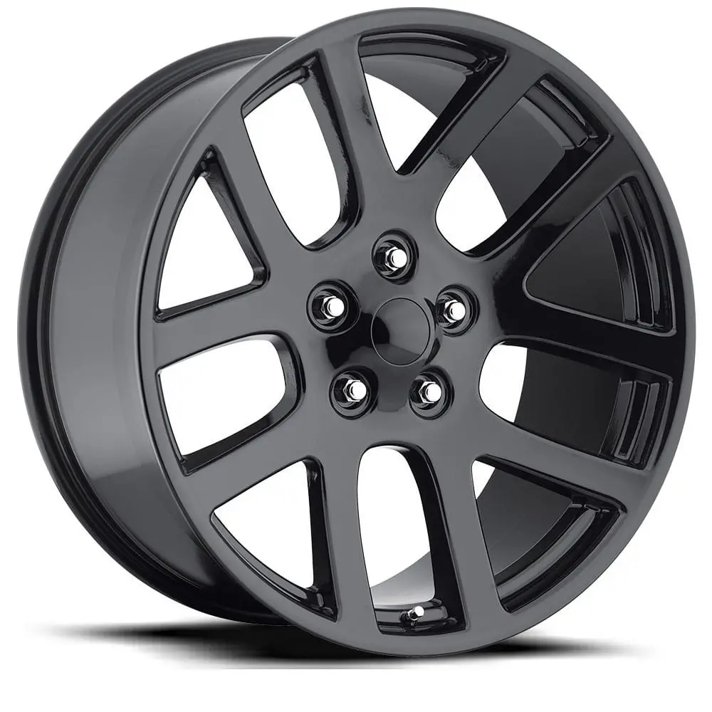 24X10 Gloss Black Dodge Ram Srt-10 Style Wheels (Fr60, 5X139.7, +25 Offset) 1