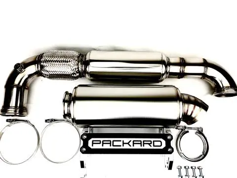 3" Turbo Back Exhaust (Duel Muffler) For Can-Am Maverick X3 1