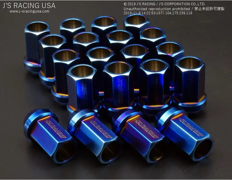 J's Racing Titanium Lug Nuts 17Hex 20Pcs 1