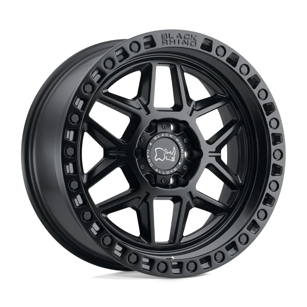 18X9 Matte Black 12Mm Black Rhino Wheel 1