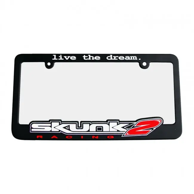 Skunk2 License Plate Frame Live The Dream 1