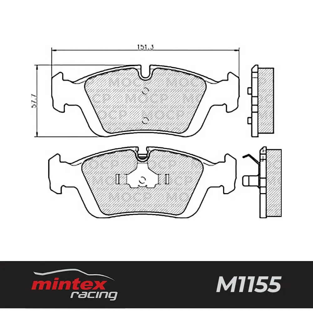 Mintex Mdb1538-M1155 Brake Pads For Bmw 3 Series Front 1
