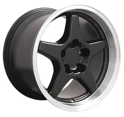 17" Replica Wheel Cv01 Fits Chevrolet Corvette - Zr1- Design Seven With Lug Nuts |20 Chrome Lugs 12X1.5Mm 3/4" Hex Kit 1