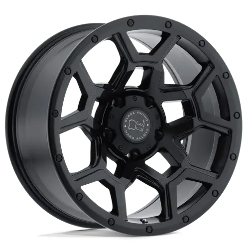 17X8 Matte Black 52Mm Black Rhino Wheel 2