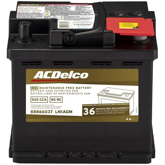 ACDelco Gold LN1AGM AGM Automotive Battery – BCI Group Size LN1, OEM Replacement