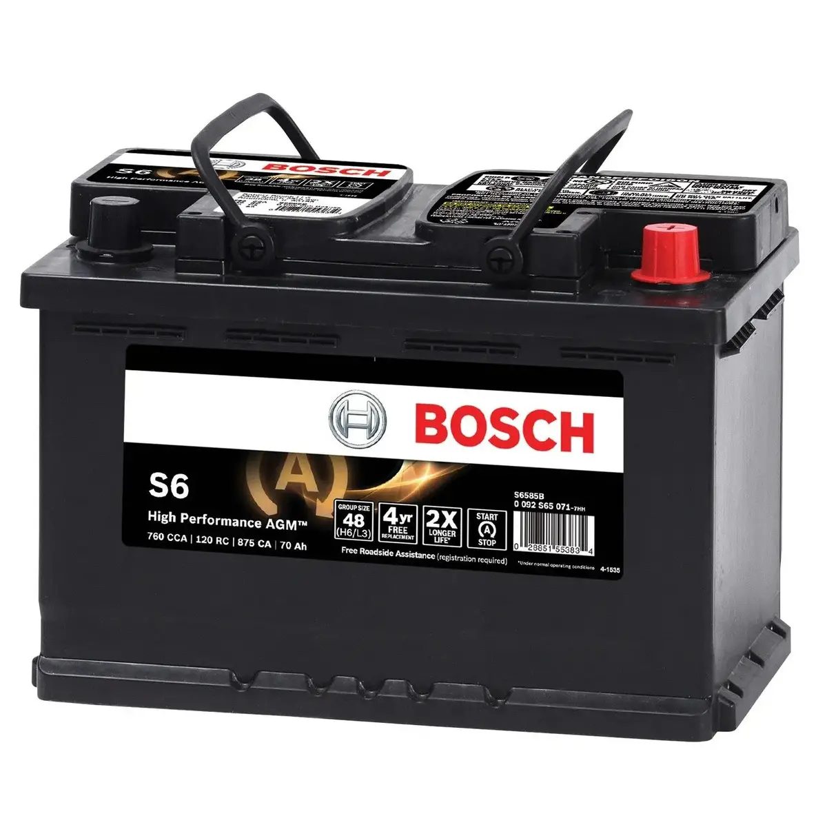 Bosch S6 AGM Flat-Plate Battery – Group Size H6 (48), Optimized for BMW 5 Series & Mercedes-Benz E-Class