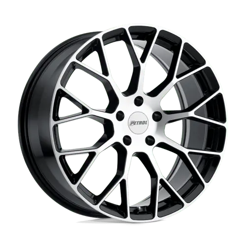 20X8.5 Gloss Black W/ Machined Face 40Mm Petrol Wheel 2