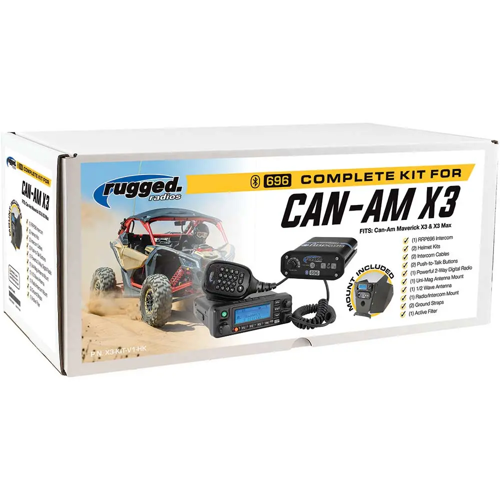 Can-Am X3 Complete Utv Communication Kit With Dash Mount  X3-Kit-V1-Btu 1
