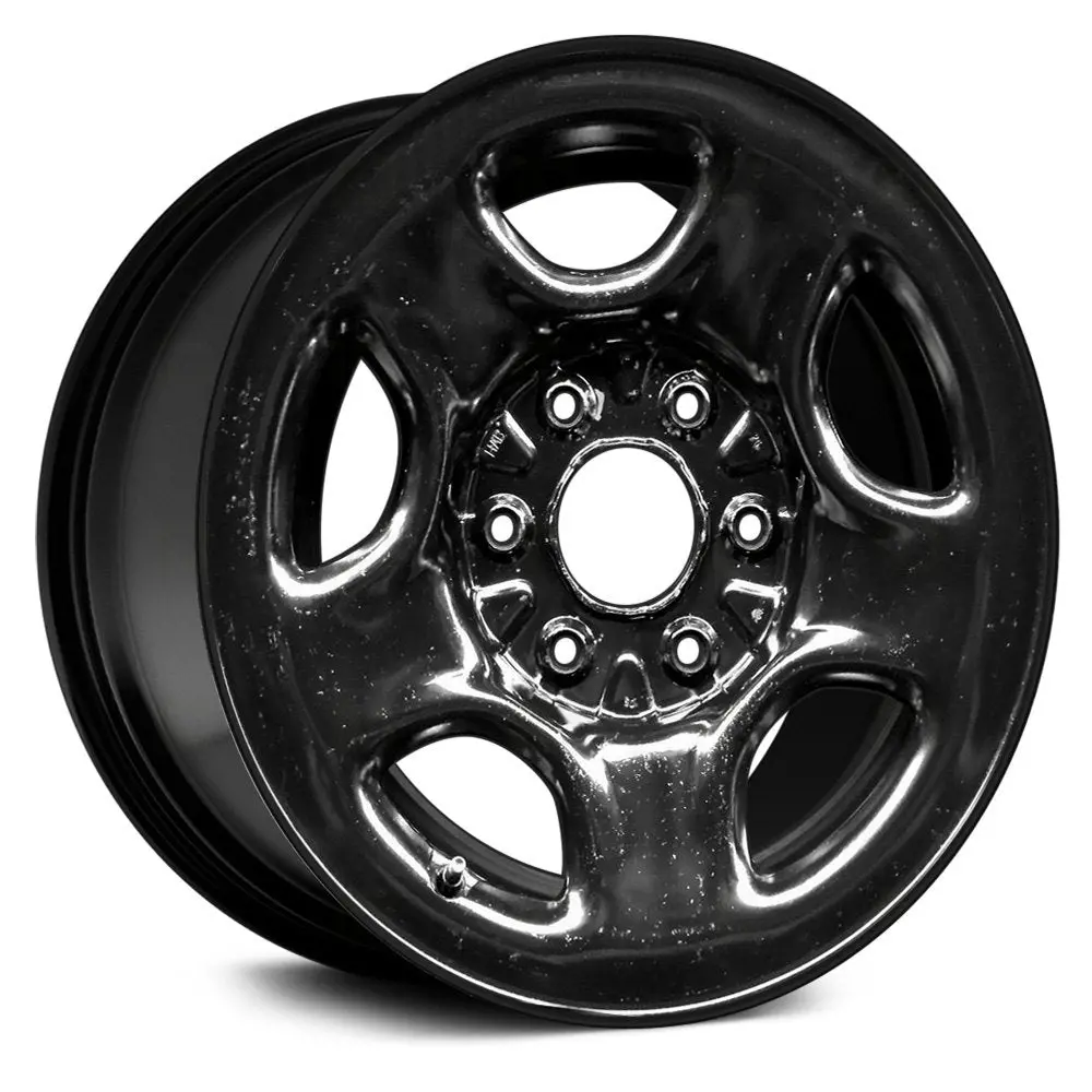 16 X 6.5 Steel Remanufactured Wheel With 8 X 165 Bolt Pattern | Oem Factory Replacement Rim | Chevy Avalanche 2002-2003 - Black | Black 1
