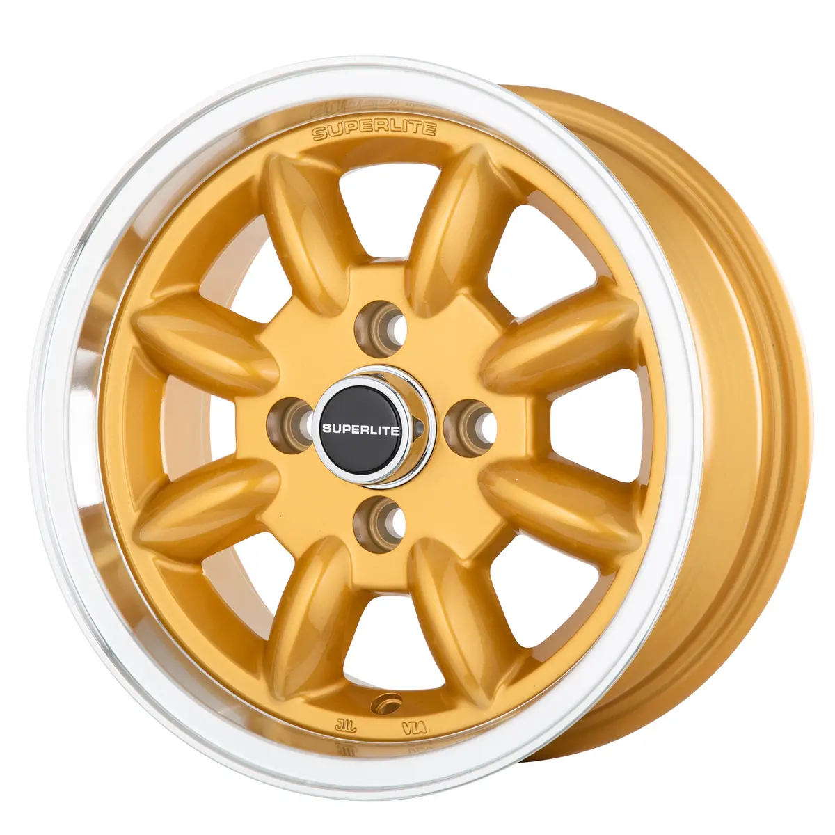Jbw 13 X 6.0 Superlite 4 X 108 Et16 Wheel Gold With Polished Lip 1