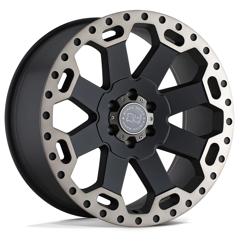 17X8 Matte Black W/ Machined Dark Tint 52Mm Black Rhino Wheel 1