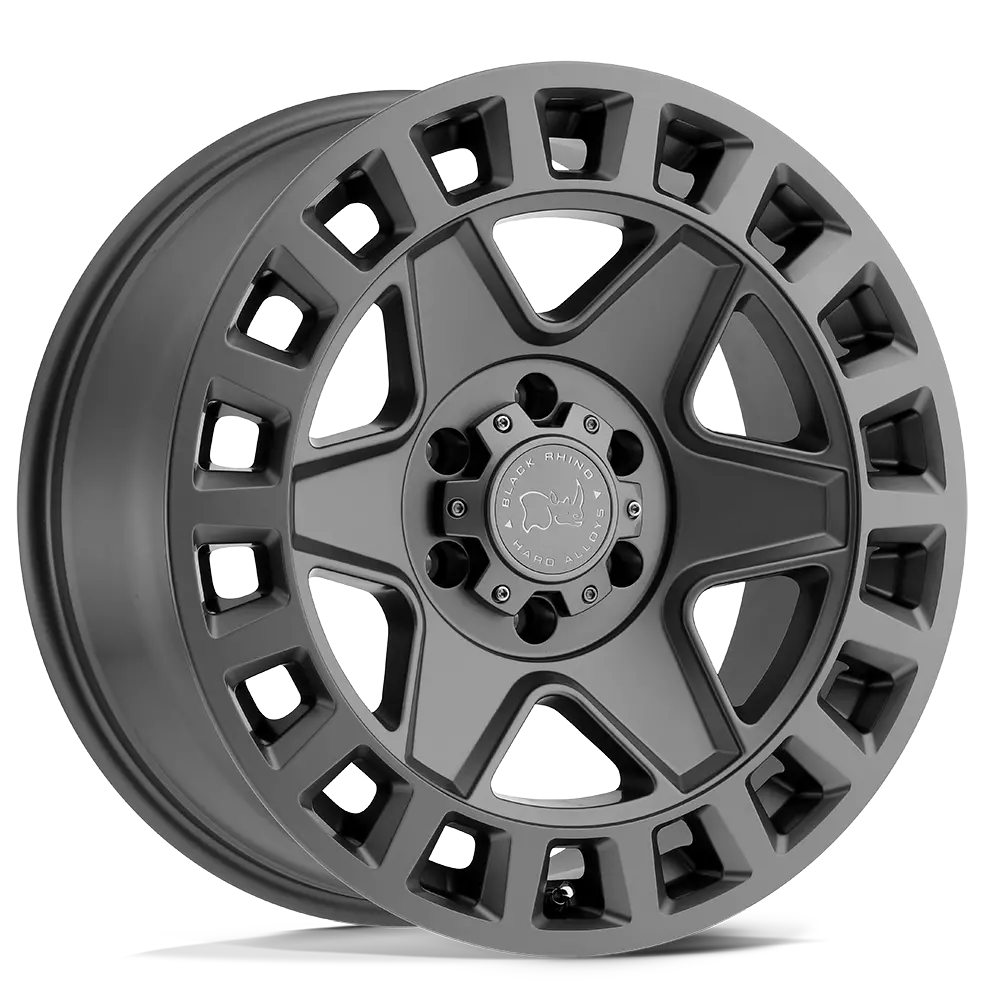 17X8 Matte Gunmetal 52Mm Black Rhino Wheel 1