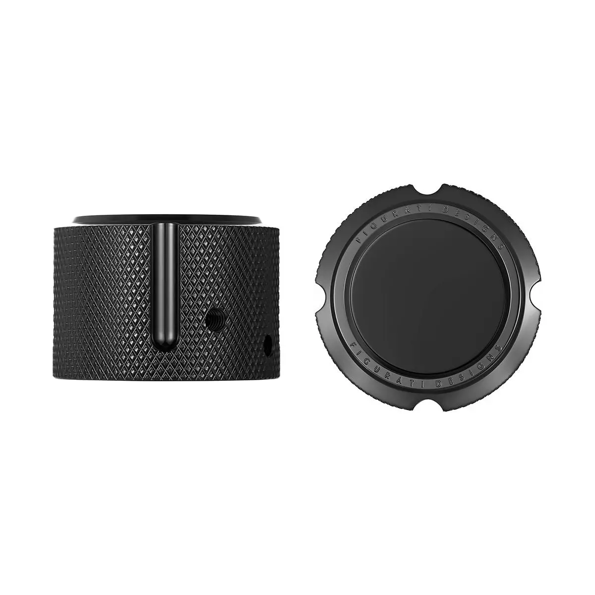 Figurati Designs Harley-Davidson Stainless-Steel In Black Front Axle Nut Covers 1